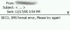 error message