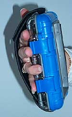 Side view of Otter Armor showing hand strap.