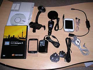 Fujitsu Loox N100 with Navigon SatNav software.