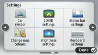 Settings Menus