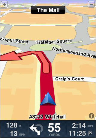 TomTom iPhone Map Display Portrair