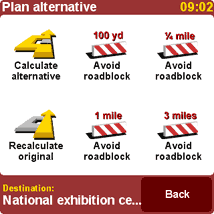 TomTom alternat route planner
