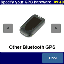TomTom Navigator for Palm other BT screen